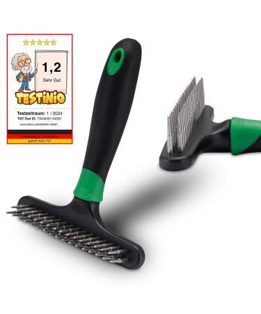 FINOPET DEFAGING STRECHEN Harkenkamm as a handle of fur for dogs and cats dog brush/cat brush dog comb/cat kamm for debris and removal of the undercoat dog jar fur brush