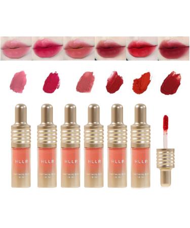 Domality 6 Colors Velvet Lipstick Set  Matte and Glitter Lip Mud Tint  Silky Creamy Texture  High-Pigmented  Long Lasting  Lightweight Lip Gloss Makeup Set