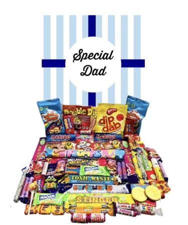 Fathers Day Special Dad Pick N Mix Ultimate Retro Sweet Box Candy Hamper Birthday Gift Present nostalgia 70s 80s Sweets And Chocolates Box