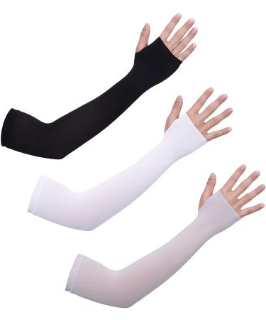 Tao pipe 3 pairs UV protection armchairs sun protection arm sleeves for outdoor activities for men women children's cooling arm warm arm tulips (wrap hands)