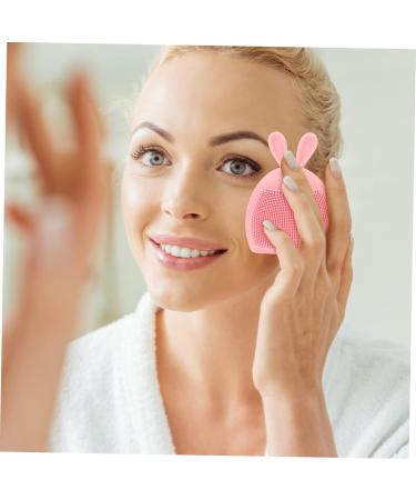minkissy 20 Pcs Rabbit Ears Facial Brush Facial Cleansing Massage Face Scrubber Face Wash Brush Silicone Baby Cradle Cap Brush Silicone Brush Pink Miss Silica Gel Pore Brush Portable Light Pinkx5pcs 7.5x7.5cmx5pcs - Buy Online on SooperMarket.com
