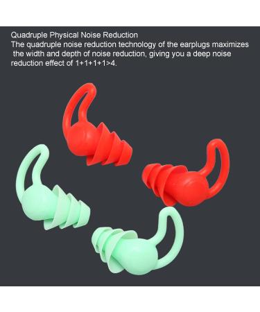 Sleeping Ear Tips Waterproof Washable 2 Pair Silicone Noise Reduction Earplugs Sound Insulation for Home Travel - Buy Online on SooperMarket.com