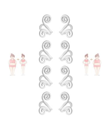 4 Pairs Reetuzz Acupuncture Earring Acupressure Slimming Earrings Non Piercing Acupressure Earrings Acupressure Earrings for Weight Loss Women Ear Clips for Acupressure (D)