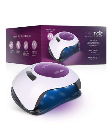 BELLANAILS Professional UV Light Nail Lamp  4 Time Presets and Auto Shutoff  UV LED Nail Lamp for Gel Nail Polish Including Shellac (120W)