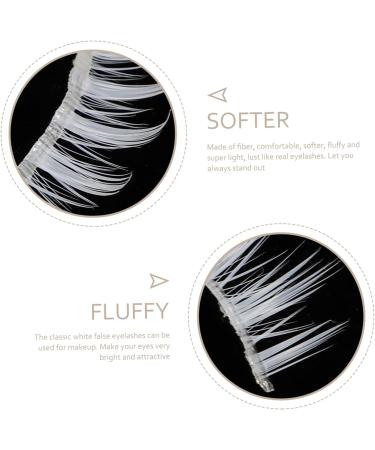 FOMIYES 12 Pairs Makeup False Eyelashes Japanese Lashes Eyelashes Cosplay Lashes Fake Lashes False Eyelashes Lashes False Lash White Fiber 3d Cosmetic Cross - Buy Online on SooperMarket.com