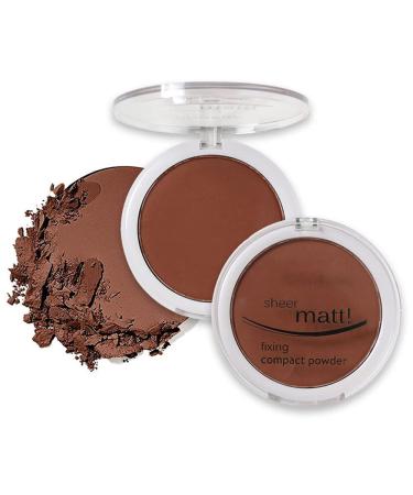Reddhoon Matte Fixing Powder Makeup Base Matte Finish Setting Powder Foundation Fixing Compact Pressed Powder Long Lasting Make Up Fixer Face Powder 208 Espresso