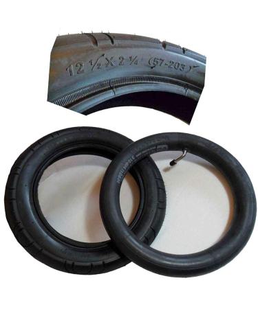 Tire casing + tube with angle valve 12 1/2 x 2 1/4 inch DIN 57-203