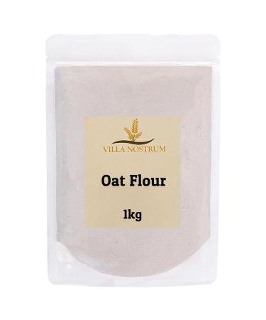 Oat Flour 1kg by Villa Nostrum Vegan. Non-GMO Low-Carb Oat Flour with Protein & Dietary Fiber for Baking Cooking & More