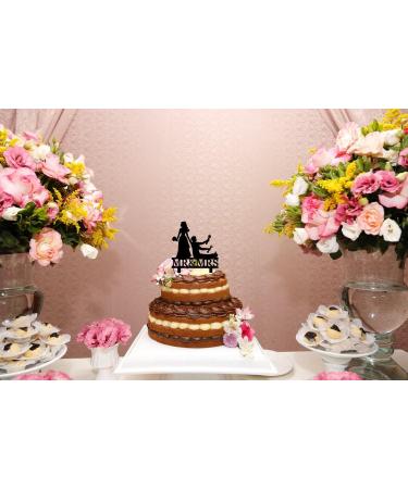 Funny Wedding Cake Topper - Bride Dragging Groom who is holding Repair Tools - Repairman Couple Cake Topper Mr&Mrs Wedding Cake Topper (Repairman Couple) - Buy Online on SooperMarket.com