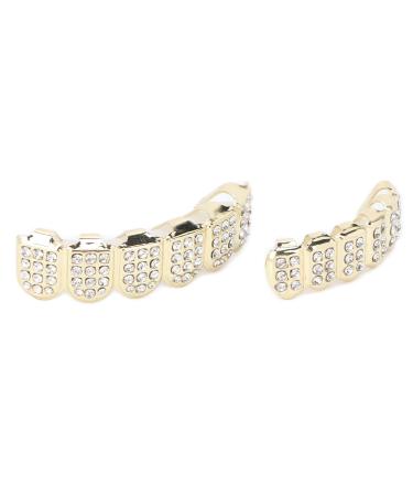 Hip Hop Teeth Brace Teeth Protection Hip Hop Teeth Charming Alloy for Halloween Party for Men for Concert for Hip Hop Fashion Shows for Women(gold)