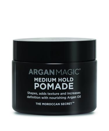 Argan Magic Medium Hold Pomade | Argan Oil Hair Styling Texture & Definition | Paraben Free Cruelty Free Made in USA (8 Oz - Buy Online on SooperMarket.com