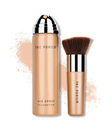 Flawless AirBrush Foundation High Coverage Foundation Smooth Creamy Matte Spray Foundation Makeup Kit For Mature Skin With Natural Nude Finish (2 Warm Porcelain) 2Warm Porcelain