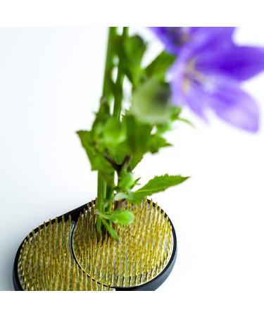 Wazakura Sun & Moon Ikebana Kenzan: Japanese Flower Holder - Made in Japan, Brass - 3-3/4x2-1/4 (93x59mm) - Buy Online on SooperMarket.com