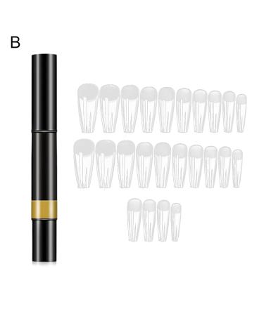 Worparsen Nail Tips Glue Handheld Soak Off UV LED Base Gels Stick Extension Glue Pen Ornament Sticking Solid B - Buy Online on SooperMarket.com