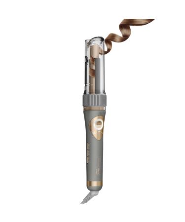 INFINITIPRO BY CONAIR Curl Secret Automatic Curling Iron - 3/4-inch Barrel - Hair Curler for All Hair Types and Lengths - Dual Voltage for Worldwide Travel Gray With Gold Accents 3/4 Inch
