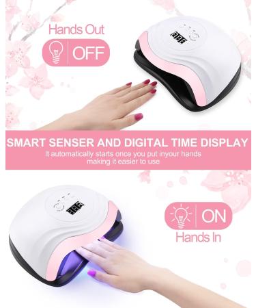 Neflsi 168W Nail Dryer Lamp | 36 UV LED Professional Nail Lamp with Smart Sensor & Timer for Gel Nails | Perfect for Fingernails & Toenails - Buy Online on SooperMarket.com