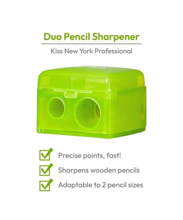 Kiss New York Professional Duo Pencil Sharpener - Convenient Essential Tool for Eye and Lip Liner - Easy to Clean and Compact - Buy Online on SooperMarket.com