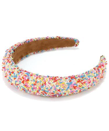 Atoden Padded Headbands for Women Head Bands for Women's Hair Non Slip Colorful Beaded Headbands Wide Fashion Womens Headbands Cute Hair Bands Hair Hoops Girls Hair Accessories Gifts