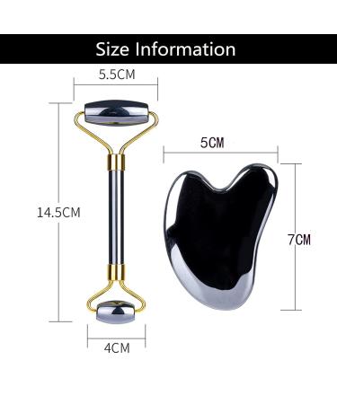 Best Face Jade Roller & Gua Sha Set | Terahertz Energy Stone Skin Care Tools for Radiant Beauty - Buy Online on SooperMarket.com