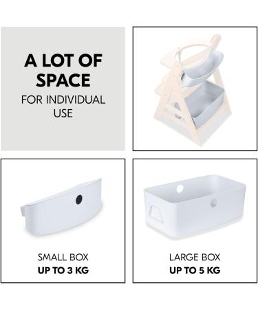 Hauck Alpha+ White Storage Box Set - Set of 2 | Practical Organising Boxes for Highchair - Buy Online on SooperMarket.com