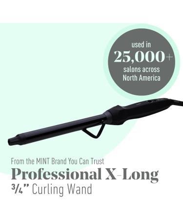 MINT Professional Curling Wand 3/4 Inch - Ideal for Long & Thick Hair | Ionic Ceramic Tourmaline Barrel | Adjustable 230-430 F | Worldwide Shipping Available - Buy Online on SooperMarket.com
