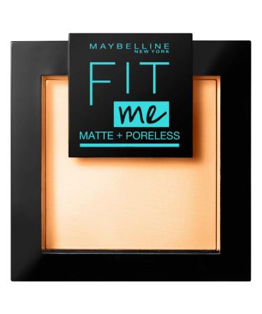 Maybelline New York powder matt pore -faning and long -lasting Fit Me!Matte + Poreless No. 250 Sun Beige 1 x 9g 1st piece 9 g (1 -pack) 250 Sun Beige