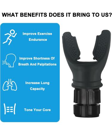 Oxyfit Breathing Lung Trainer - Oxygen Flow Breathing Trainer Lung Exerciser Device Improve Lung Capacity Handheld Lung Expansion Training Tool for Respiratory Therapy (Black) - Buy Online on SooperMarket.com