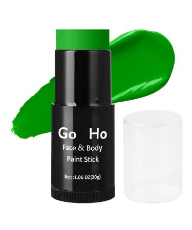 Go Ho Cream-Blendable Green Face Paint Stick (1.06 Oz) Green Full Body Paint Makeup Stick for Halloween Cosplay Grinch Costume SFX Makeup Waterproof
