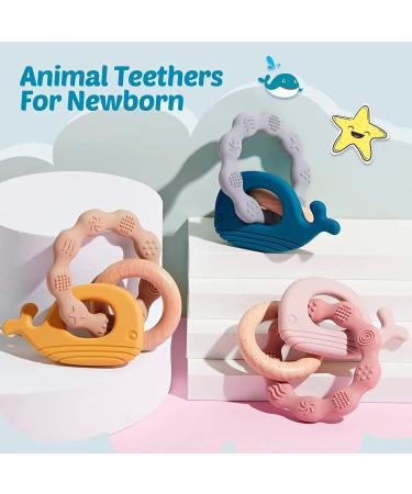 Buy Blue Whale Silicone Bite Ring Toy | BPA-Free Baby Teething Aid | Soft & Safe for Infants | International Shipping Available - Buy Online on SooperMarket.com