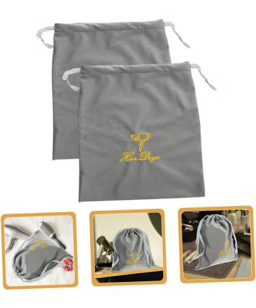 Gogogmee 2pcs Hair Dryer Storage Bag Drawstring Bags Hair Dryer Bag Drawstring Pouch Hair Blow Dryer Bag Hair Blower Bag Drawstring Storage Bag Blow Dryer Pouch Hair Dryer Organizers Bag 35.00X30.00X0.50CM Grey - Buy Online on SooperMarket.com