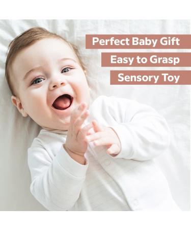 LoveyLu Silicone Teething Ring - BPA Free Teether Toy for Newborns | Chewable & Soothing Gum Pain Relief (Blue) - Buy Online on SooperMarket.com