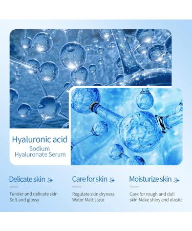 Hyaluronic Acid Serum for Deep Hydration & Brightening | Repair Acne Moisturize Dry Skin Reduce Dark Spots | Non-Greasy Daily Skin Care - 0.35oz - Buy Online on SooperMarket.com