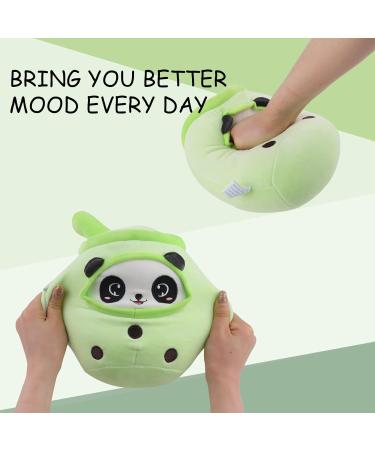 Anboor Bubble Tea Plush Pillow - Green 25cm | Soft Boba Stuffed Toy for Kids | Cute Big Stuffed Animal Gift - Buy Online on SooperMarket.com