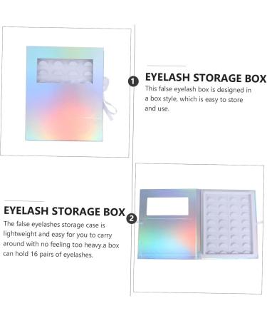 Buy Mikinona False Eyelash Packaging Box | Stylish Lash Holder & Organizer - Empty Cases with Tray & Support Paper (27.5x22cm) for Easy Storage - Buy Online on SooperMarket.com