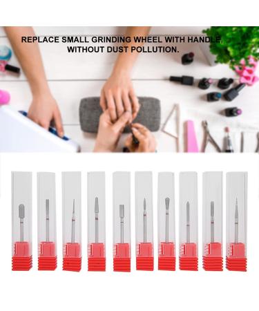 NAROOTE Nail Drill Bit Set 10Pcs Nail Drill Bits Nail Polishing Burr Manicure Pedicure Accessory Tool Set(F11-F20) - Buy Online on SooperMarket.com