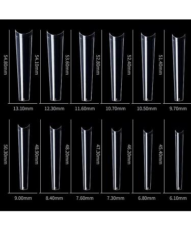 JZK 240x XXXL Clear Half Cover Extra Long Coffin Nail Tips For Acrylic Extensions No C Curve False Nail Tips Long For Gel And Acrylic Nails 3XL Finger Nail Extension Tips - Buy Online on SooperMarket.com