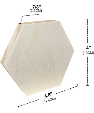 6 Pack 4x4.6 in Hexagon Unfinished Wood Canvas Boards for Painting and Crafts - Buy Online on SooperMarket.com