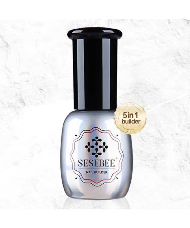 15ml Gel Top Coat and Base Coat Set No Wipe Top Coat Base Coat Soak Off Set LED Lamp Dry Clear Shine Gloss Mirror Long Lasting Nail Art Gel Polish Resin Tested Formul (5in1 Functional Glue)