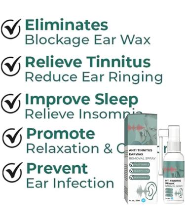 Anti Tinnitus Earwax Removal Spray - 3PC Set for Ear Wax Softening & Cochlear Blockage Relief - Buy Online on SooperMarket.com