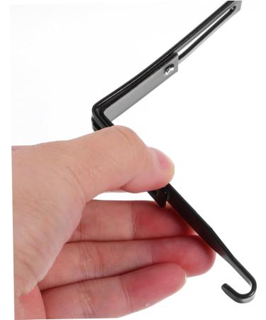 Cabilock 4pcs Metal Cabinet Hooks Peg Hooks Clothes Hangers Cabinet Hanger Hanging Hook Mirror Heavy 8.00X7.00X1.20CM Black - Buy Online on SooperMarket.com