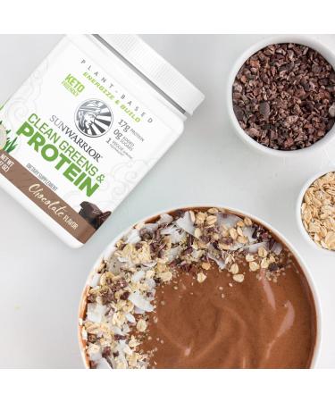 Sunwarrior Clean Greens & Protein Chocolate - 6.17 oz (175 g) | Superfood Nutrition - Buy Online on SooperMarket.com