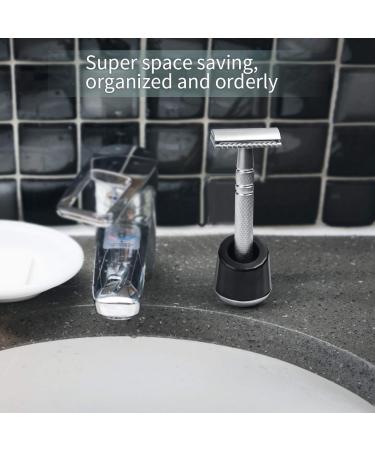 Men's Zinc Alloy Safety Razor Stand - Black Shaving Razor Holder Base - Buy Online on SooperMarket.com
