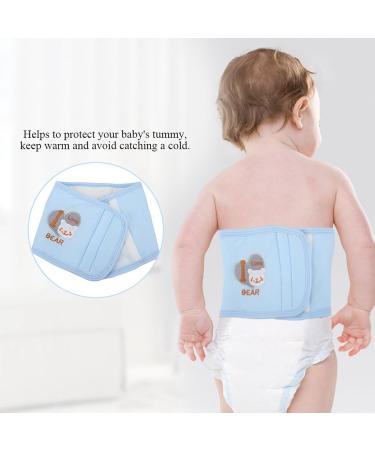 Garosa Baby Belly Button Band | Thickened Cotton Newborn Umbilical Support | Warm Blue Waist Cover for Infants - Buy Online on SooperMarket.com