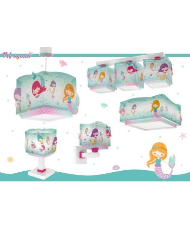 Dalber Mermaid Ceiling Lamp for Children's Room - E27 Pendant Light | Kids Lighting - Buy Online on SooperMarket.com