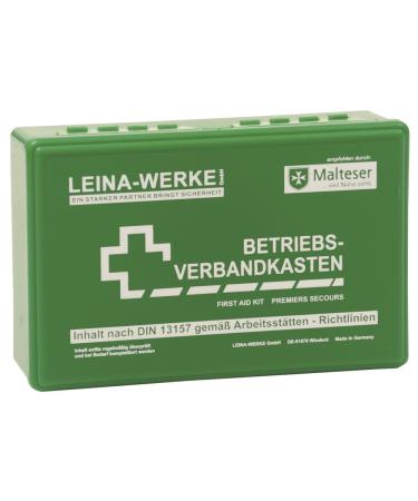 LEINA-WERKE 20001 First Aid Kit Small DIN 13157 with wall bracket Green 10 pieces