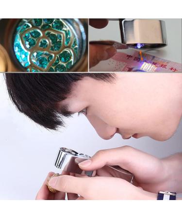KINGMAS 40x Jeweller Loupe Folding Magnifying Jewelry Eye Magnifier With LED Light Illuminated (LED Currency Detecting/Jewlers Identifying Type Lupe) - Buy Online on SooperMarket.com