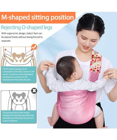 HINATAA Breathable Baby Sling | Adjustable Wrap Carrier with 3D Mesh Fabric | Summer Ready (Pink) - Buy Online on SooperMarket.com