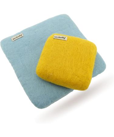 Woolbuddy Needle Felting Pad - 10x10x1.5in Blue - Wool Felting Mat for Needle, Wet & 3D Felting - Supplies & Foam Pad Alternative - Buy Online on SooperMarket.com