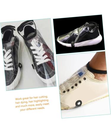 HAPINARY 2 Pairs Barber Shoe Covers Transparent Shoe Covers Salon Barber Cape Shoe Hairdressing Shoes Cover Hair Stylist Shoes Cape Haircut Shoes Protector Cloaks Capes - Buy Online on SooperMarket.com