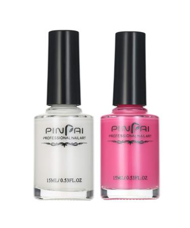 Anself 2 Bottles Peel Off Liquid Tape Set Cuticle Guard Nail Skin Protector Nail Polish Shield Barrier Nail Art Liquid 15ml